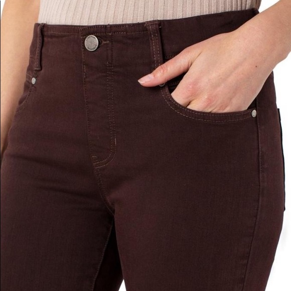 NWT Liverpool the Glider revolutionary Pull on Jeans Chocolate Size 0 - Picture 13 of 15